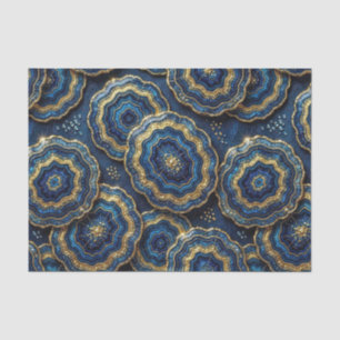 Luxe Decoupage   Marineblauw + Goud Agate Geode Tissuepapier