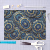 Luxe Decoupage | Marineblauw + Goud Agate Geode Tissuepapier (Craft)