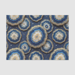 Luxe Decoupage   Marineblauw + Goud Agate Geode Tissuepapier