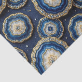 Luxe Decoupage | Marineblauw + Goud Agate Geode Tissuepapier (Detail)