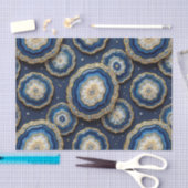 Luxe Decoupage | Marineblauw + Goud Agate Geode Tissuepapier (Craft)