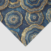 Luxe Decoupage | Marineblauw + Goud Agate Geode Tissuepapier (Detail)
