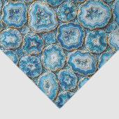 Luxe Decoupage | Oceaanblauw + Goud Agate Geode Tissuepapier (Detail)