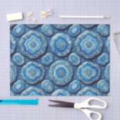 Luxe Decoupage | Oceaanblauw + Goud Agate Geode Tissuepapier (Craft)