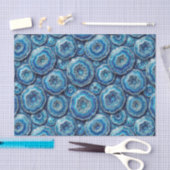 Luxe Decoupage | Oceaanblauw + Goud Agate Geode Tissuepapier (Craft)