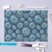 Luxe Decoupage | Oceaanblauw + Goud Agate Geode Tissuepapier (Craft)