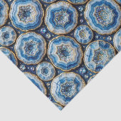 Luxe Decoupage | Oceaanblauw + Goud Agate Geode Tissuepapier (Detail)