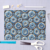 Luxe Decoupage | Oceaanblauw + Goud Agate Geode Tissuepapier (Craft)
