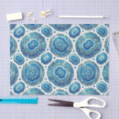 Luxe Decoupage | Oceaanblauw + Goud Agate Geode Tissuepapier (Craft)