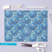 Luxe Decoupage | Oceaanblauw + Goud Agate Geode Tissuepapier (Craft)