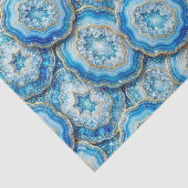 Luxe Decoupage | Oceaanblauw + Goud Agate Geode Tissuepapier (Detail)