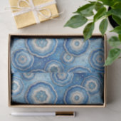 Luxe Decoupage | Oceaanblauw + Goud Agate Geode Tissuepapier (Geschenk)
