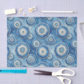 Luxe Decoupage | Oceaanblauw + Goud Agate Geode Tissuepapier (Craft)