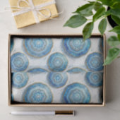 Luxe Decoupage | Oceaanblauw + Goud Agate Geode Tissuepapier (Geschenk)