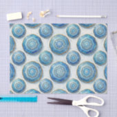Luxe Decoupage | Oceaanblauw + Goud Agate Geode Tissuepapier (Craft)