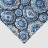 Luxe Decoupage | Oceaanblauw + Goud Agate Geode Tissuepapier (Detail)