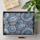 Luxe Decoupage | Oceaanblauw + Goud Agate Geode Tissuepapier (Geschenk)