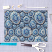Luxe Decoupage | Oceaanblauw + Goud Agate Geode Tissuepapier (Craft)