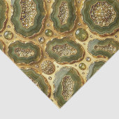 Luxe Decoupage | Olijfgroen + Gouden Agate Geode Tissuepapier (Detail)