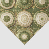 Luxe Decoupage | Olijfgroen + Gouden Agate Geode Tissuepapier (Detail)