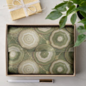 Luxe Decoupage | Olijfgroen + Gouden Agate Geode Tissuepapier (Geschenk)