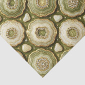 Luxe Decoupage | Olijfgroen + Gouden Agate Geode Tissuepapier (Detail)