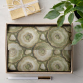 Luxe Decoupage | Olijfgroen + Gouden Agate Geode Tissuepapier (Geschenk)
