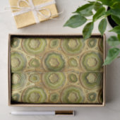 Luxe Decoupage | Olijfgroen + Gouden Agate Geode Tissuepapier (Geschenk)