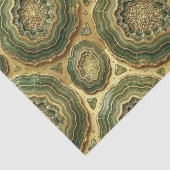 Luxe Decoupage | Olijfgroen + Gouden Agate Geode Tissuepapier (Detail)