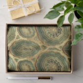 Luxe Decoupage | Olijfgroen + Gouden Agate Geode Tissuepapier (Geschenk)