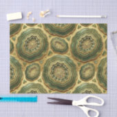 Luxe Decoupage | Olijfgroen + Gouden Agate Geode Tissuepapier (Craft)