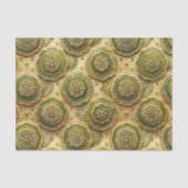 Luxe Decoupage | Olijfgroen + Gouden Agate Geode Tissuepapier (Voorkant)