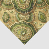 Luxe Decoupage | Olijfgroen + Gouden Agate Geode Tissuepapier (Detail)