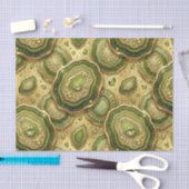Luxe Decoupage | Olijfgroen + Gouden Agate Geode Tissuepapier (Craft)