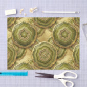 Luxe Decoupage | Olijfgroen + Gouden Agate Geode Tissuepapier (Craft)