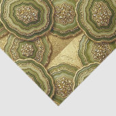 Luxe Decoupage | Olijfgroen + Gouden Agate Geode Tissuepapier (Detail)