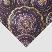 Luxe Decoupage | Paarse + Gouden Agate Geode Tissuepapier (Detail)