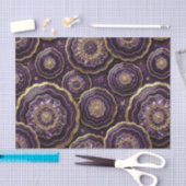 Luxe Decoupage | Paarse + Gouden Agate Geode Tissuepapier (Craft)