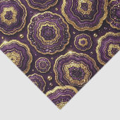 Luxe Decoupage | Paarse + Gouden Agate Geode Tissuepapier (Detail)
