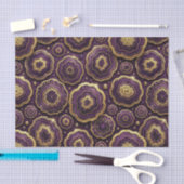 Luxe Decoupage | Paarse + Gouden Agate Geode Tissuepapier (Craft)
