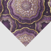 Luxe Decoupage | Paarse + Gouden Agate Geode Tissuepapier (Detail)