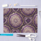 Luxe Decoupage | Paarse + Gouden Agate Geode Tissuepapier (Craft)