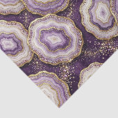 Luxe Decoupage | Paarse + Gouden Agate Geode Tissuepapier (Detail)