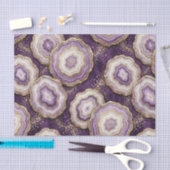 Luxe Decoupage | Paarse + Gouden Agate Geode Tissuepapier (Craft)