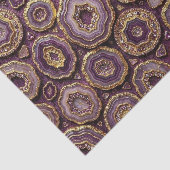 Luxe Decoupage | Paarse + Gouden Agate Geode Tissuepapier (Detail)