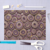 Luxe Decoupage | Paarse + Gouden Agate Geode Tissuepapier (Craft)