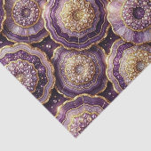 Luxe Decoupage | Paarse + Gouden Agate Geode Tissuepapier (Detail)