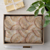 Luxe Decoupage | Roze Goud + Goud Agate Geode Tissuepapier (Geschenk)