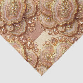 Luxe Decoupage | Roze Goud + Goud Agate Geode Tissuepapier (Detail)