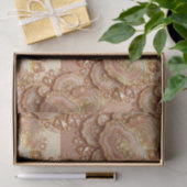 Luxe Decoupage | Roze Goud + Goud Agate Geode Tissuepapier (Geschenk)